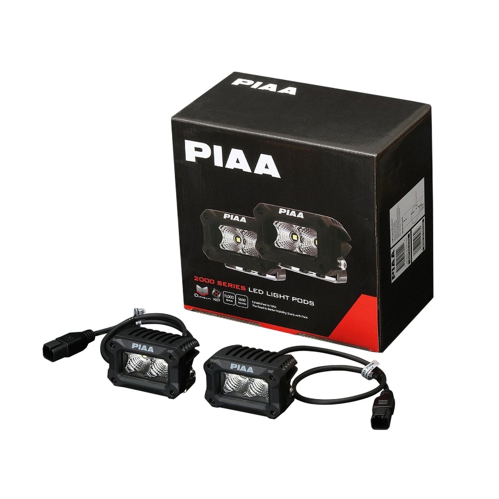 PIAA 2000 Series LED Flood Light Pod Kit