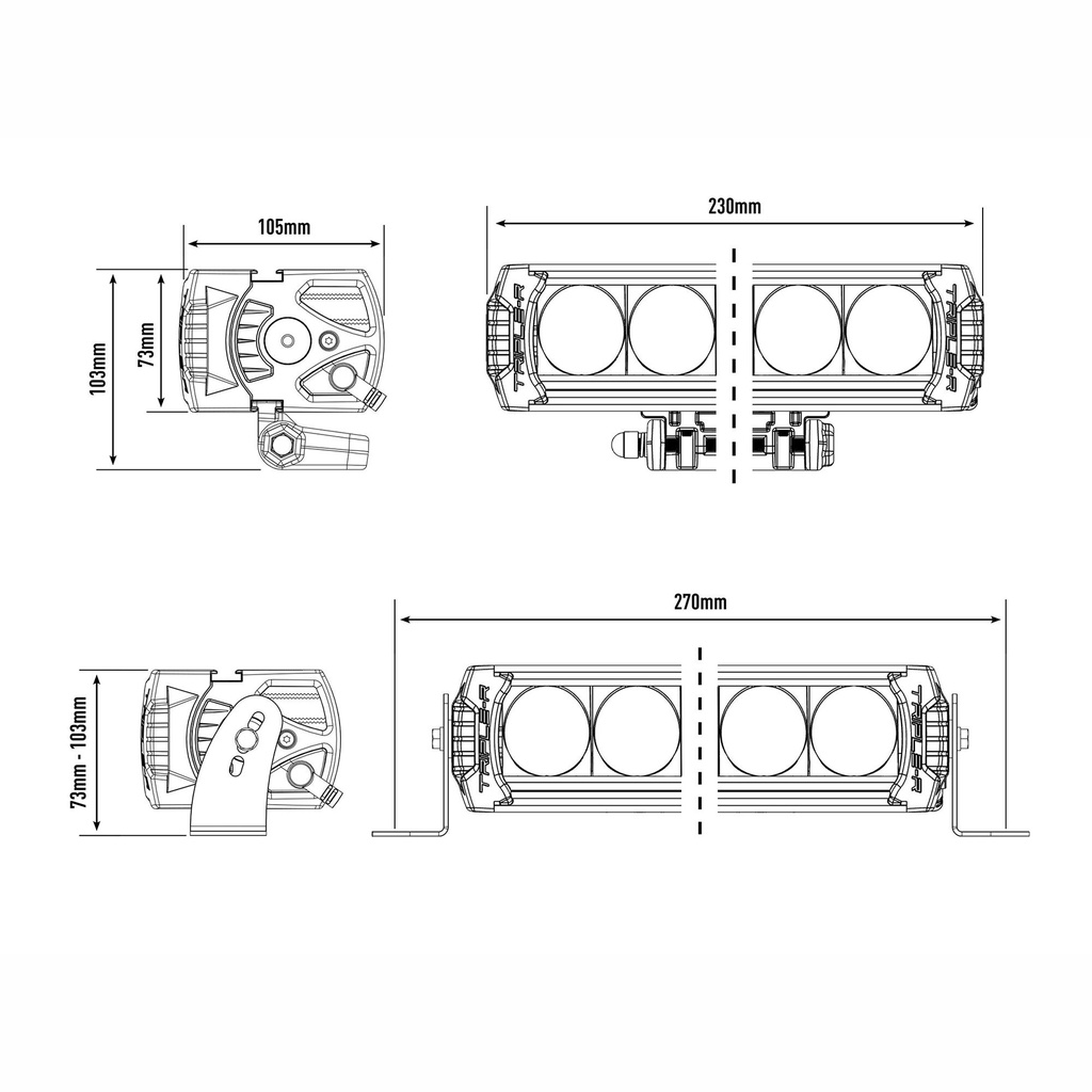 Lazer Lamps Gen 2 Triple-R 750 LED Light Bar With Position Light