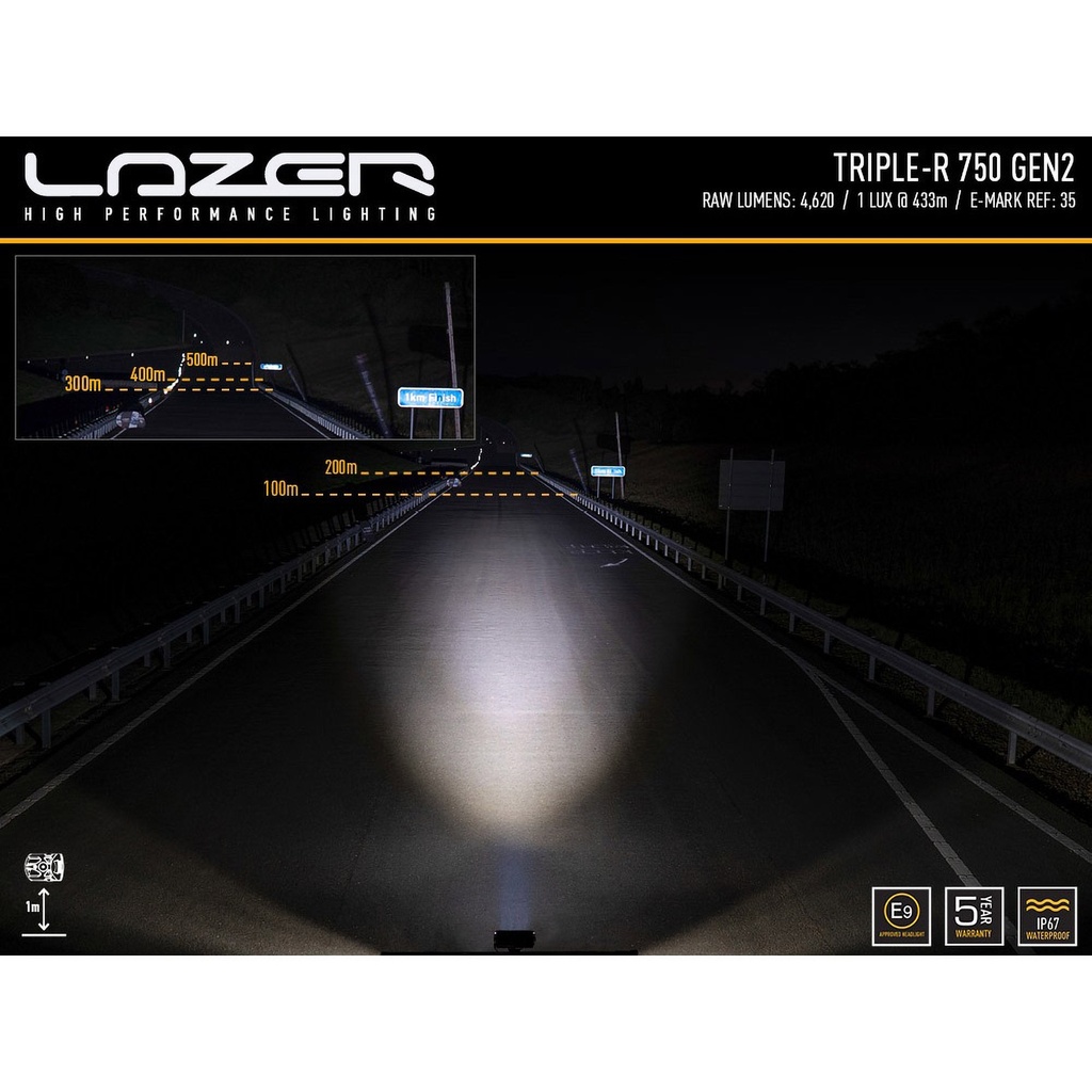 Lazer Lamps Gen 2 Triple-R 750 LED Light Bar With Position Light