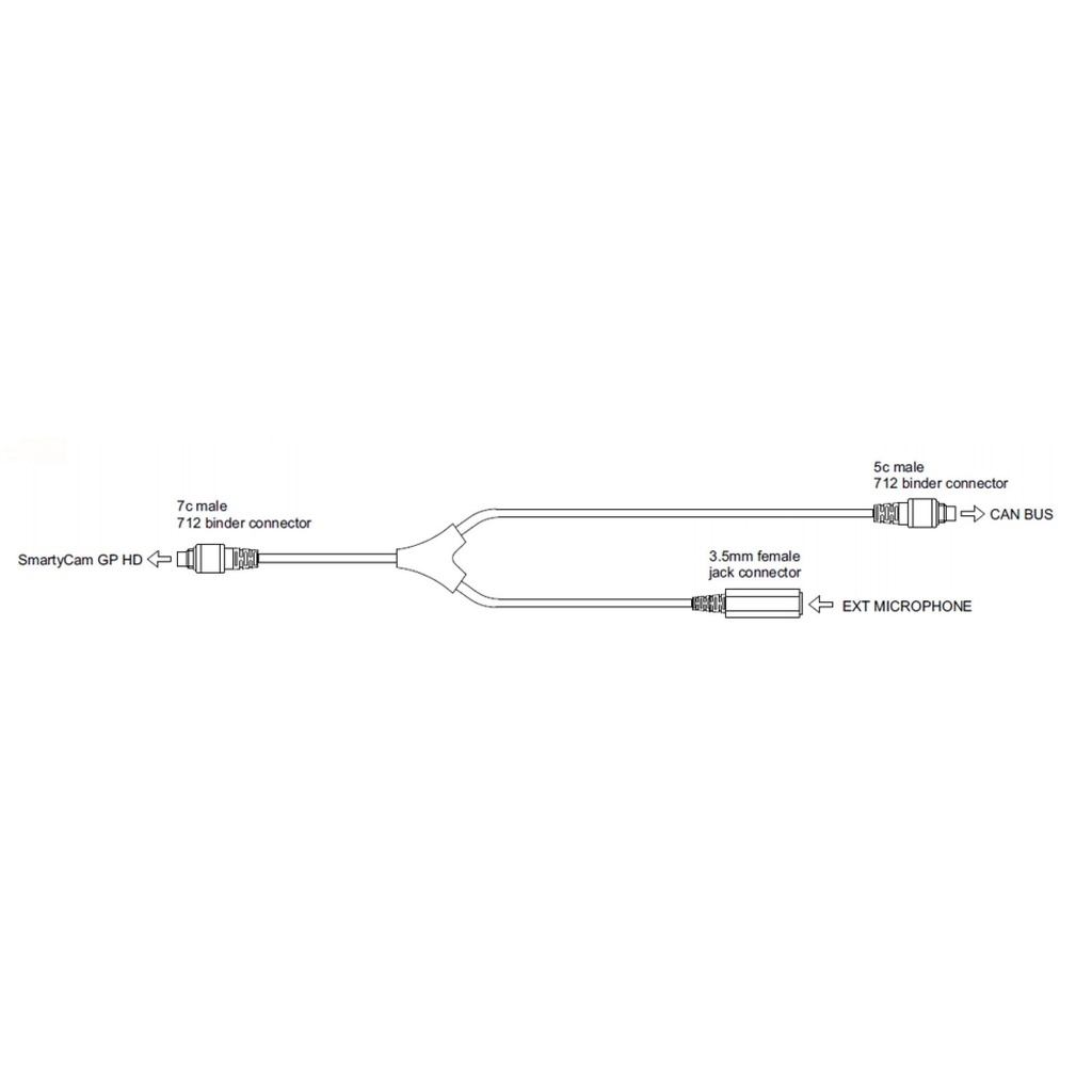 AIM SmartyCam Rev 2.1 CAN Cable With External Microphone Connection