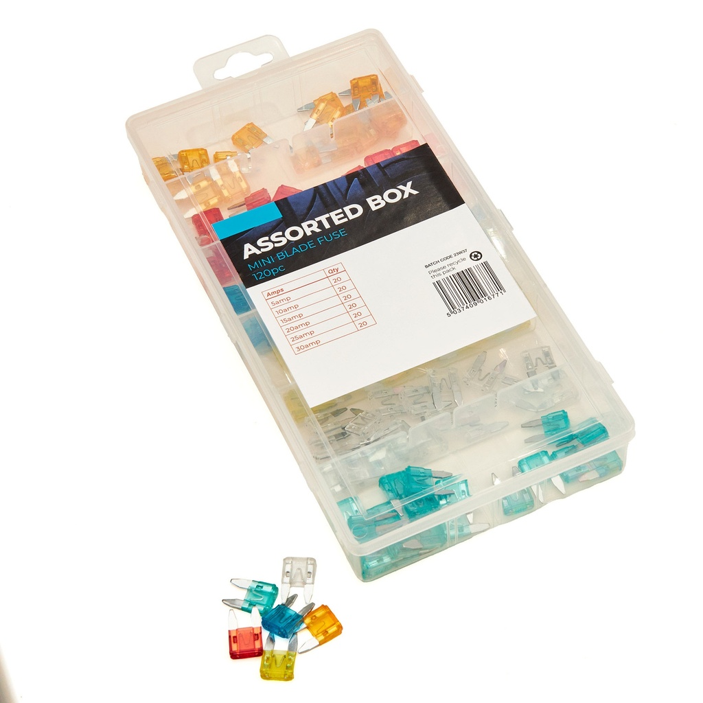 Demon Tweeks Auto Mini Blade Fuses 120 Piece Assortment