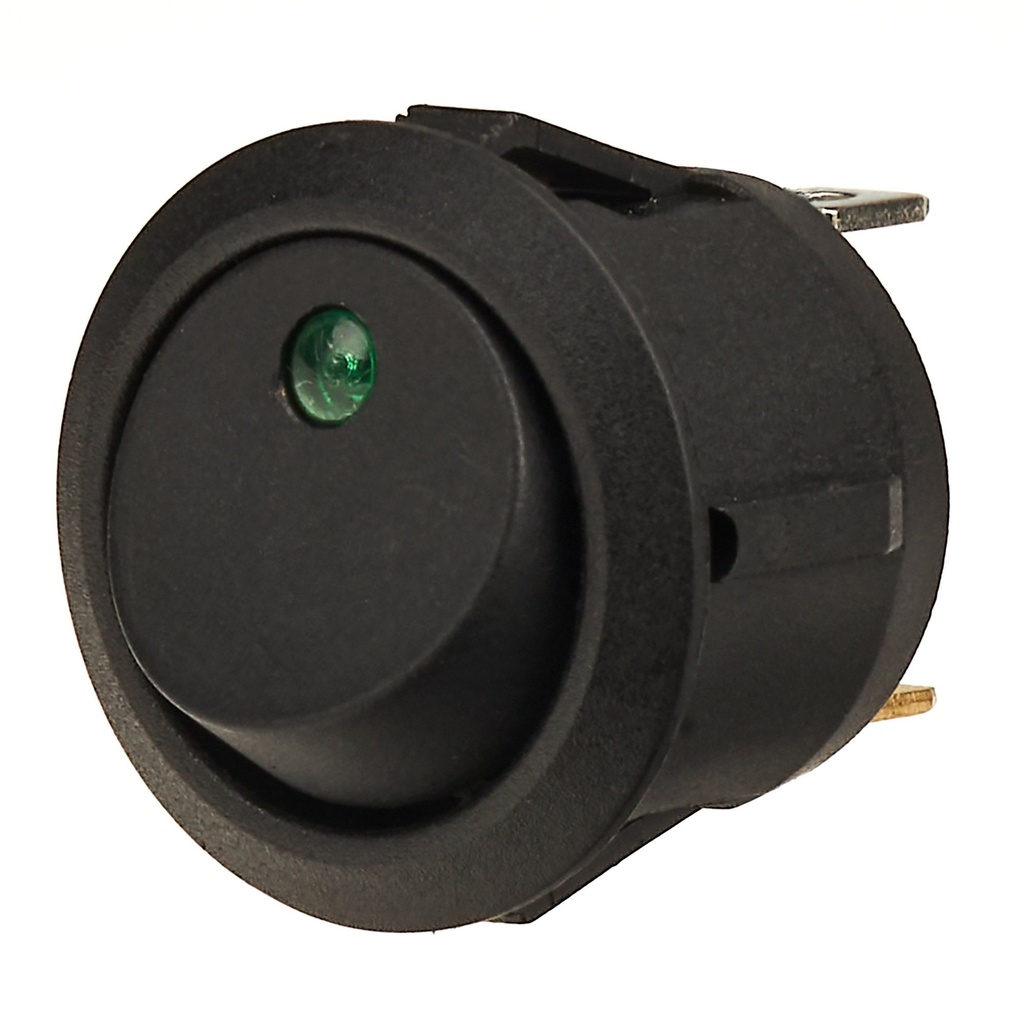 Automotive Plumbing Solutions Round Mini Rocker Switch With LED