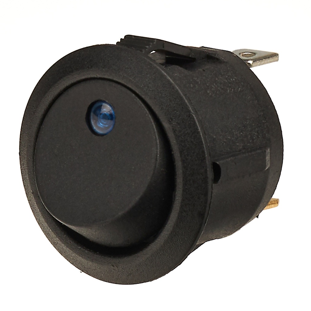 Automotive Plumbing Solutions Round Mini Rocker Switch With LED