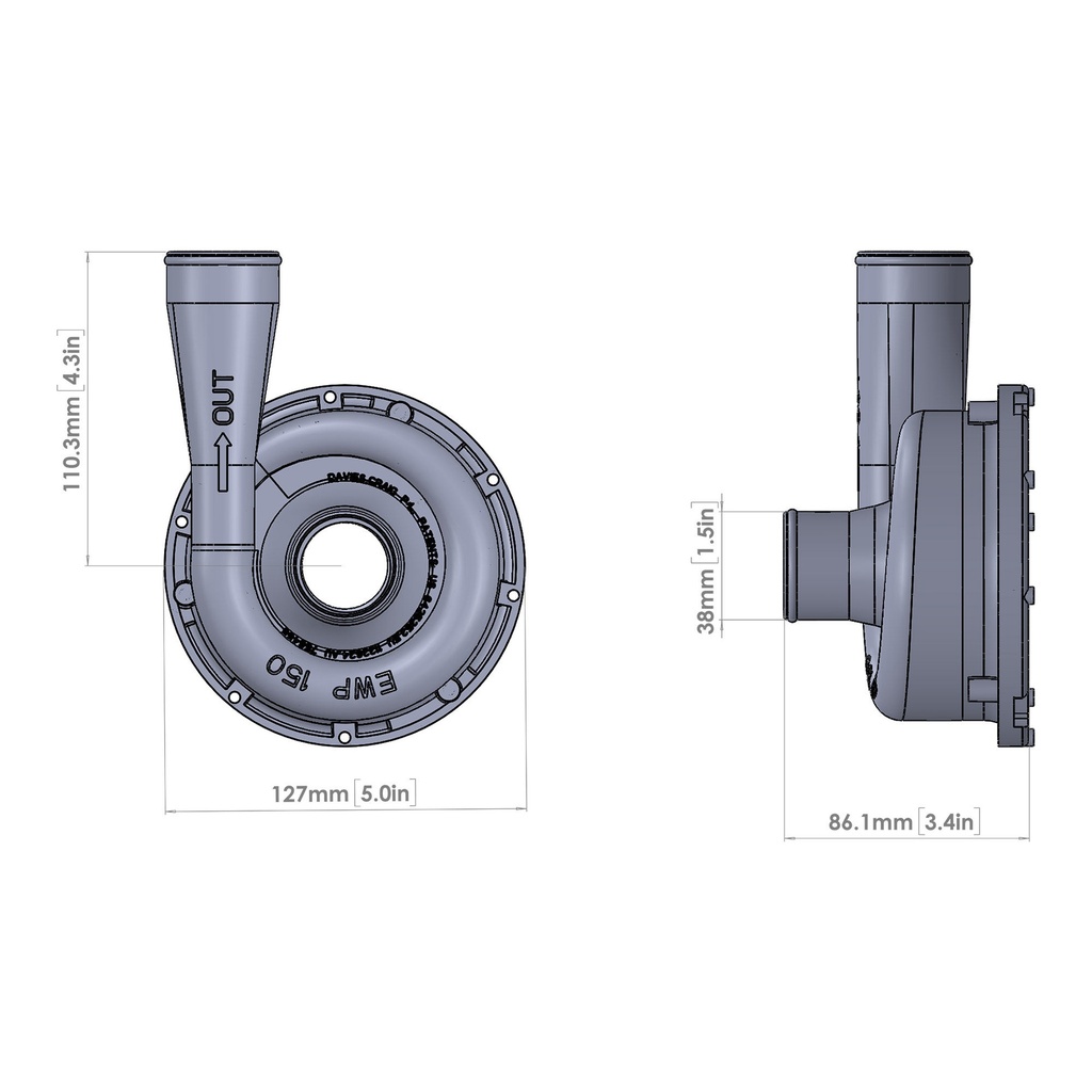 Davies Craig EWP150 High Capacity Alloy Electric Water Pump