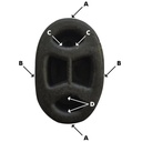 Jetex Universal Exhaust Mounting Rubbers And Bobbins