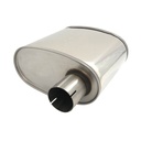 Jetex Universal Oval Exhaust Silencer - Offset