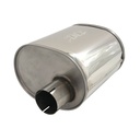 Jetex Universal Oval Exhaust Silencer - Offset