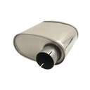 Jetex Universal Oval Exhaust Silencer - Offset