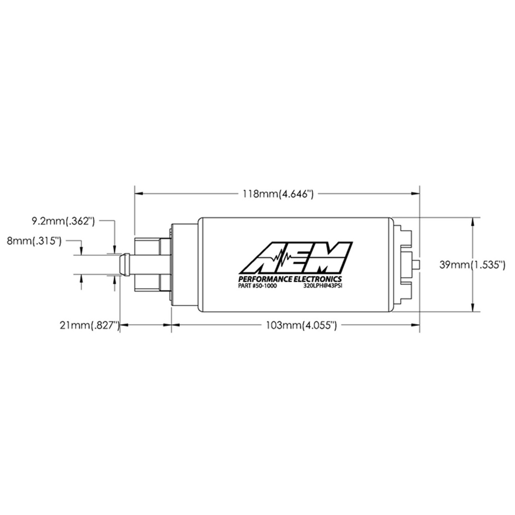 AEM Electronics 340lph High Flow In Tank Fuel Pump
