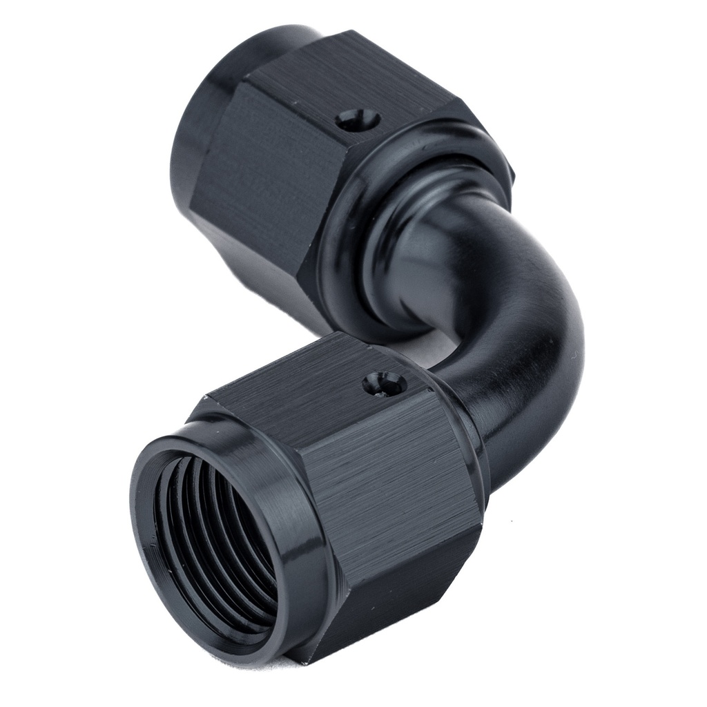 Automotive Plumbing Solutions 90 Degree Female To Female Swivel Adaptor JIC Thread