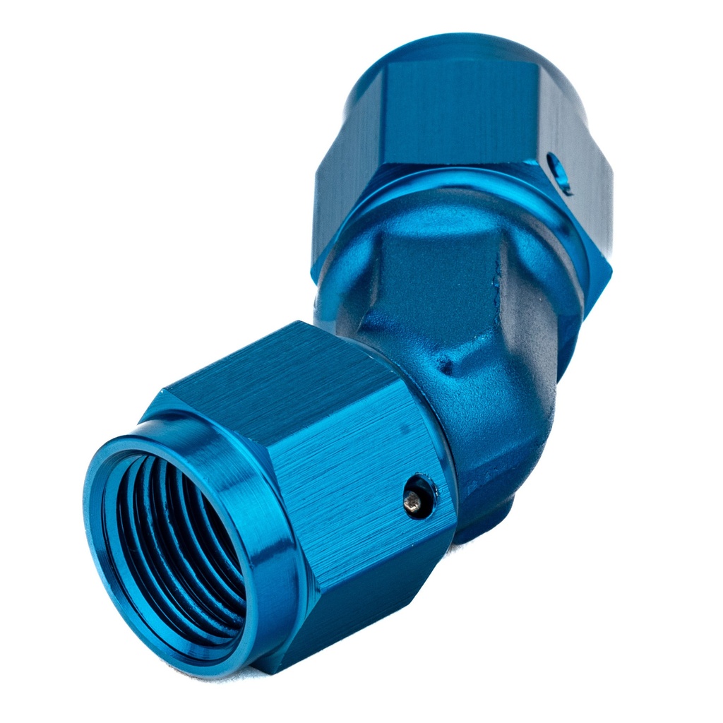 Automotive Plumbing Solutions Forged 45 Degree Female Swivel Adaptor JIC Thread