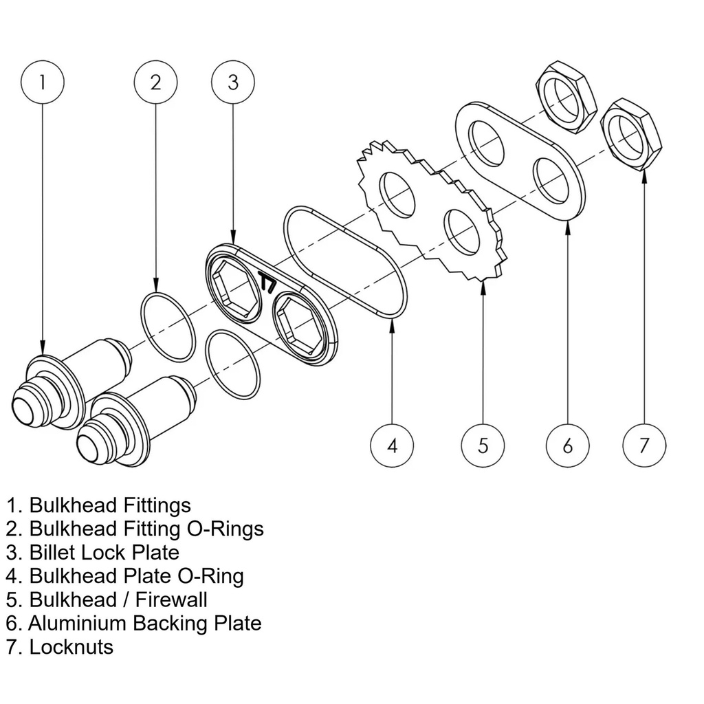 T7Design Bulkhead Hose Adaptor