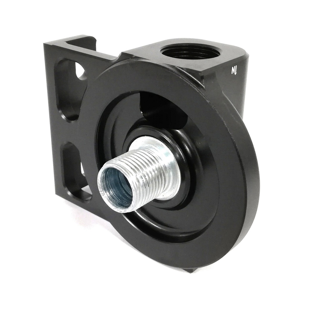Mocal Billet Remote Oil Filter Head - In Line Ports
