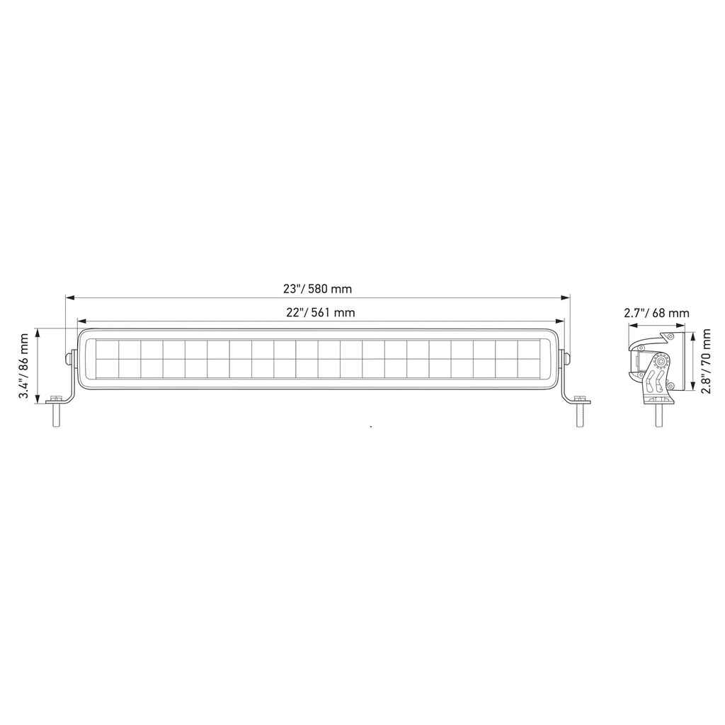 Hella Black Magic LED Double Lightbar - 21.5 Inch