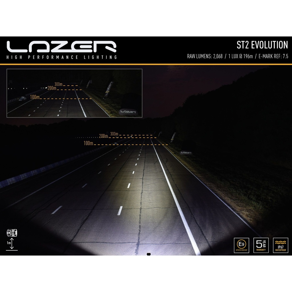 Lazer Lamps ST-2 Evolution ECE Approved LED Light
