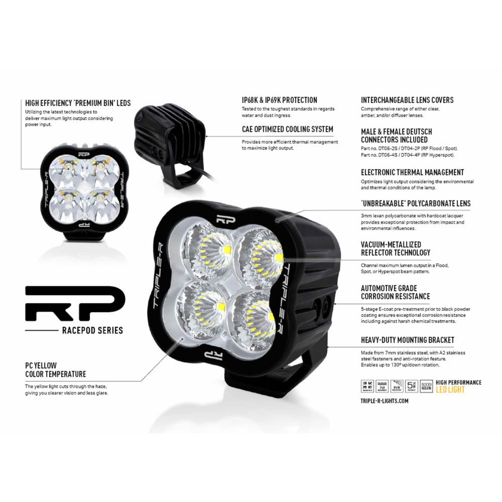 Lazer Lamps RP Series LED Spot Light - Yellow Beam