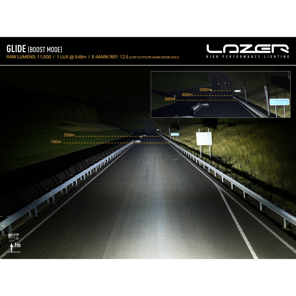 Lazer Lamps Grille Integration Kit With Glide Curved LED Lamp