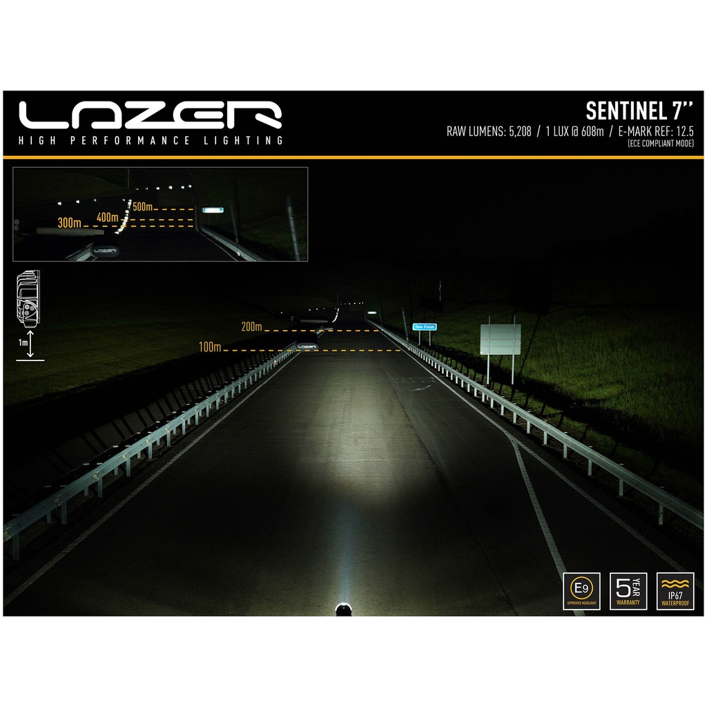 Lazer Lamps Grille Integration Kit With Sentinel Elite 7 Inch Lamps