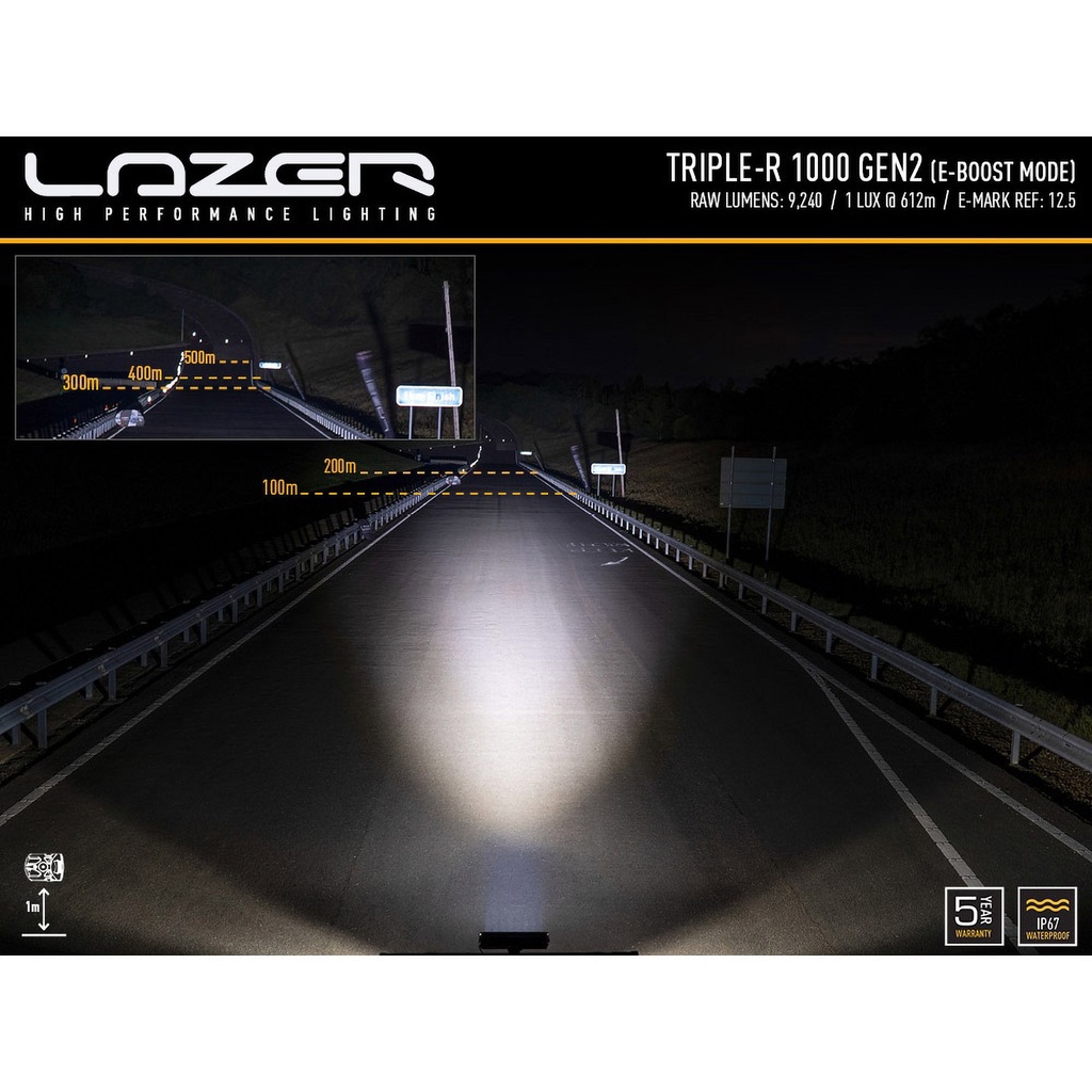 Lazer Lamps Gen 2 Triple-R 1000 LED Light Bar With Position Light