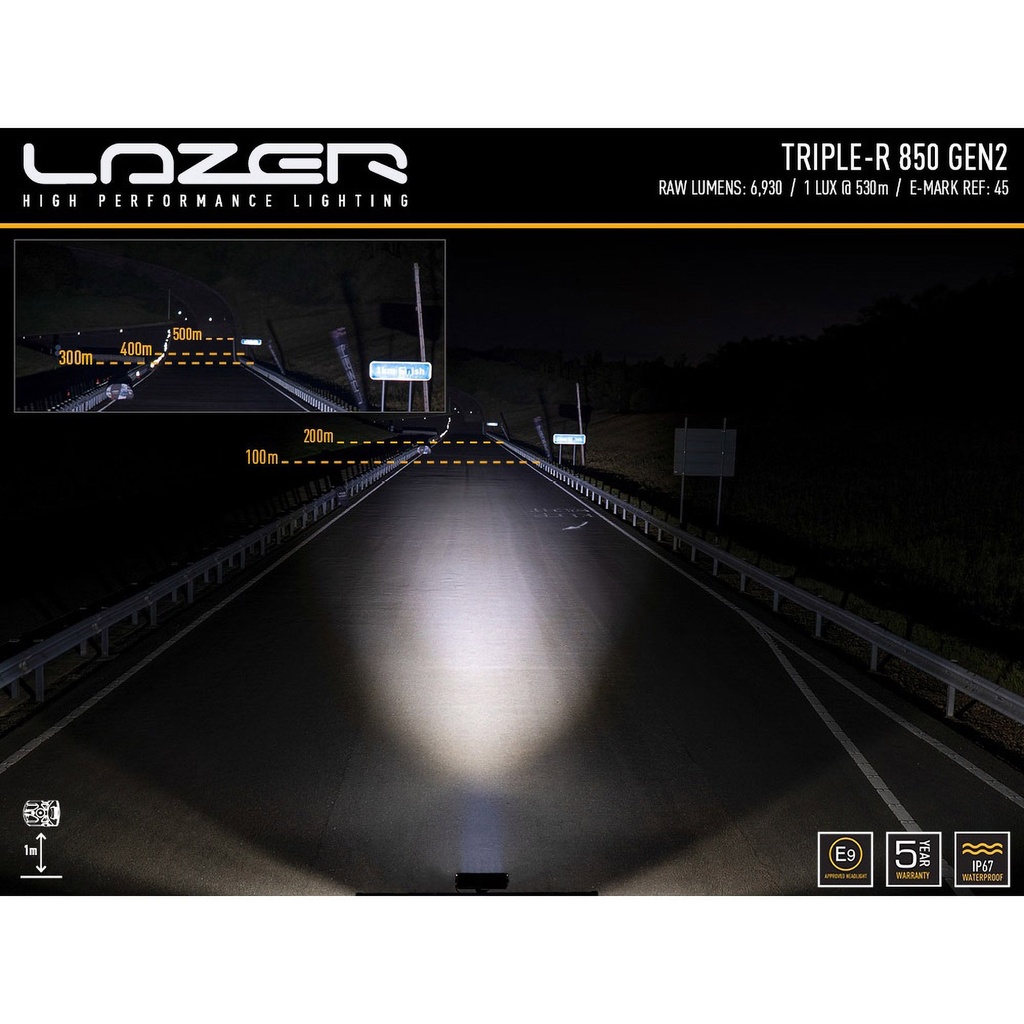 Lazer Lamps Gen 2 Triple-R 850 LED Light Bar With Position Light