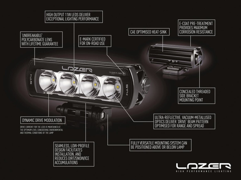 Lazer Lamps ST-12 Evolution ECE Approved LED Bar