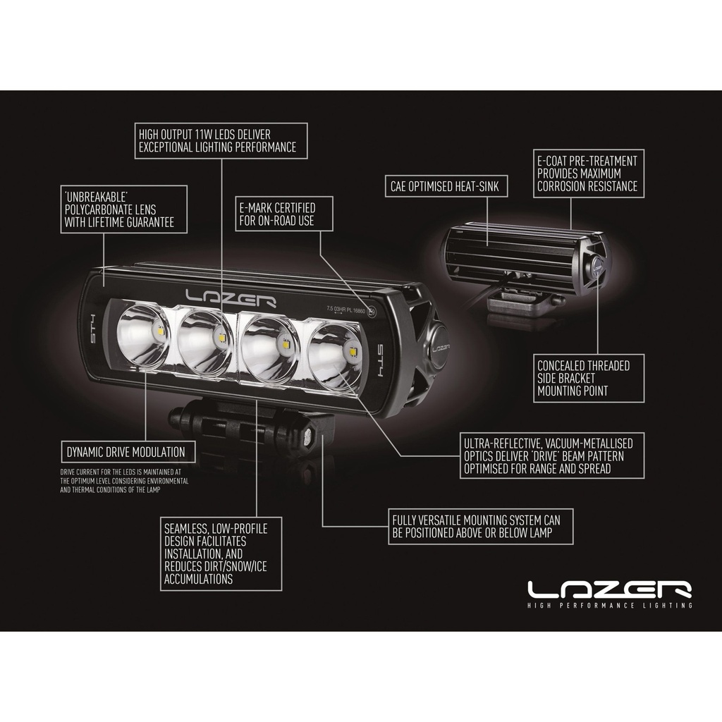Lazer Lamps ST-6 Evolution ECE Approved LED Light Bar