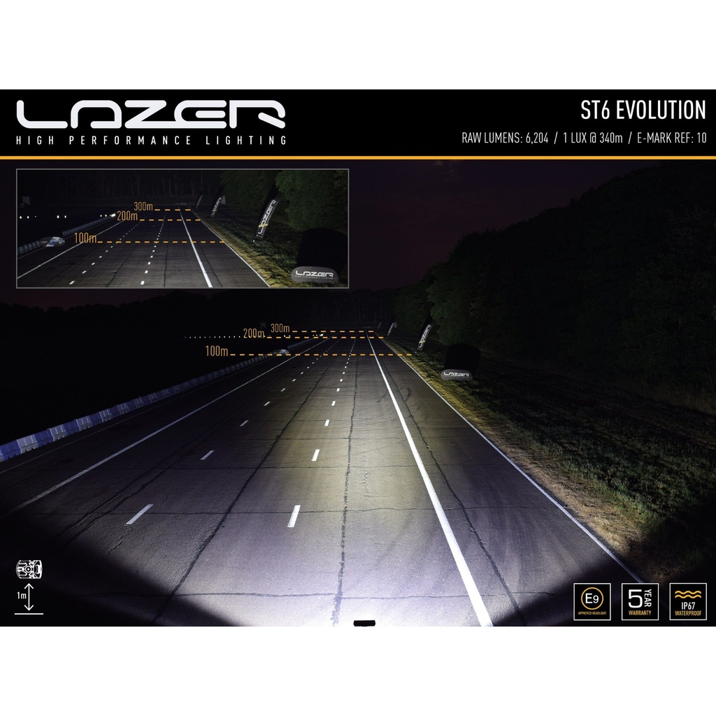 Lazer Lamps ST-6 Evolution ECE Approved LED Light Bar
