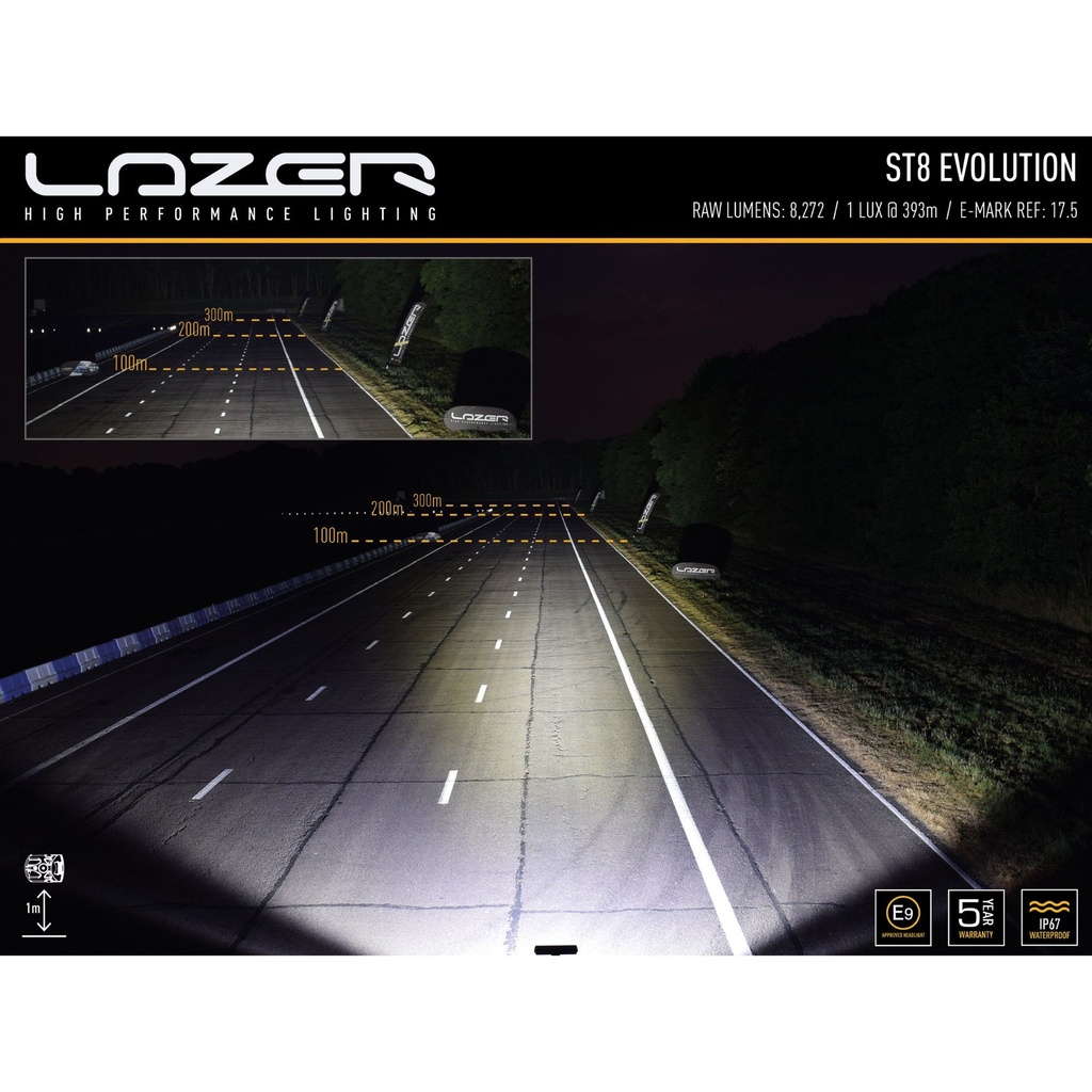 Lazer Lamps ST-8 Evolution ECE Approved LED Light Bar