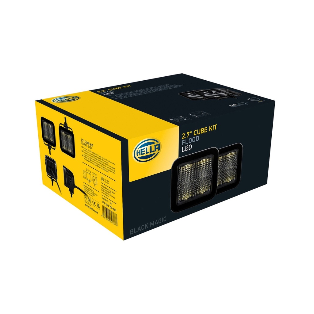 Hella Black Magic LED Cube Kit - 2.7 Inch