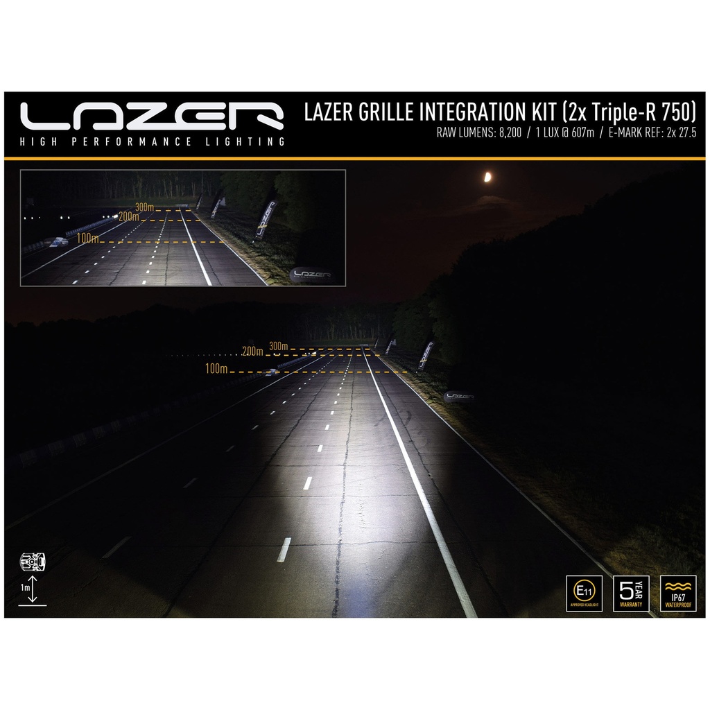 Lazer Lamps Grille Integration Kit With Triple-R 750 Lamps
