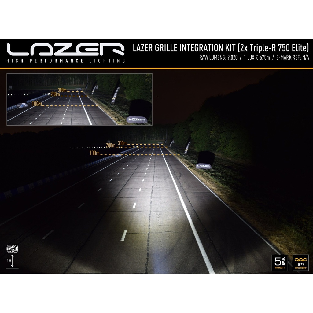 Lazer Lamps Grille Integration Kit With Gen 2 Triple-R 750 Elite Lamps