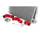 Forge Front Mount Intercooler with Red Silicone Hoses