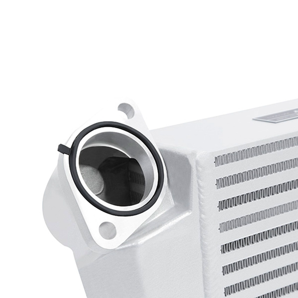 Mishimoto Top-Mount Intercooler Silver Cooler - Black Hoses