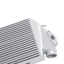 Mishimoto Top-Mount Intercooler Silver Cooler - Black Hoses