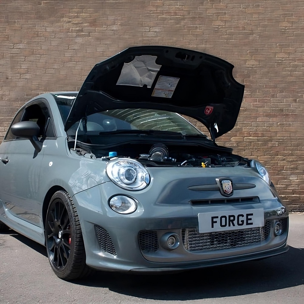 Forge Intercooler with Red Silicone Hoses