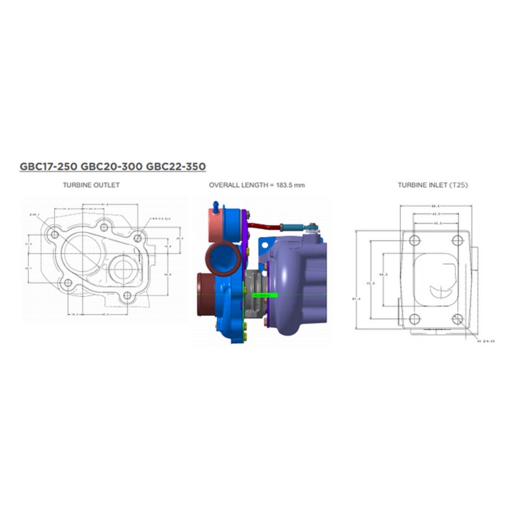 Garrett Boost Club Line GBC17-250 Turbocharger For Engines Up to 1.5 Litre
