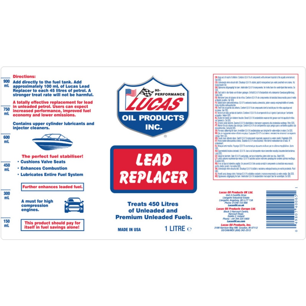 Lucas Oil Lead Replacer