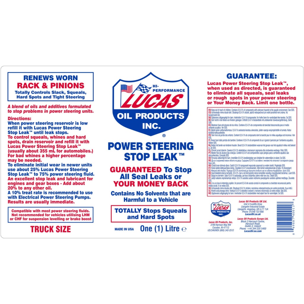 Lucas Oil Power Steering Stop Leak