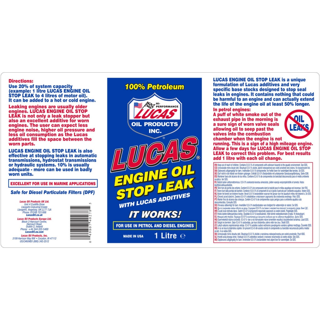 Lucas Oil Engine Oil Stop Leak