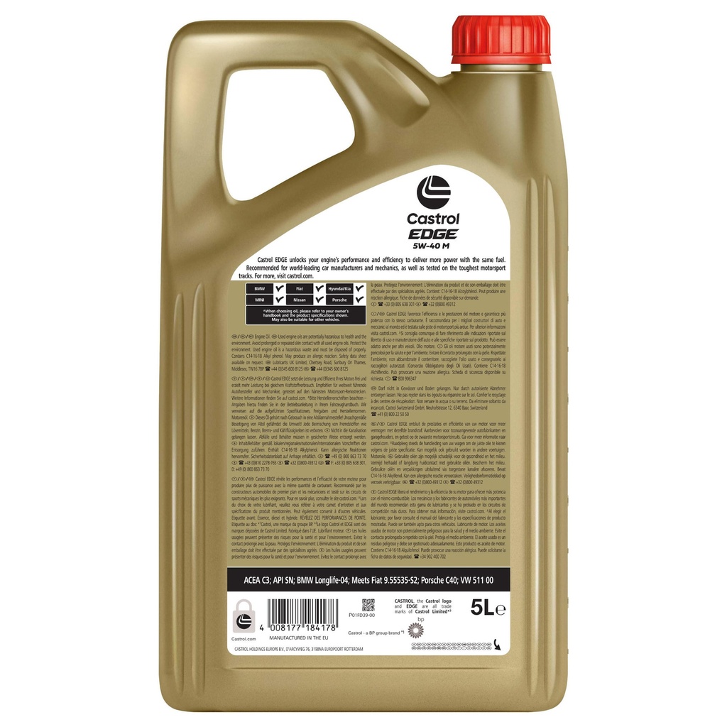 Castrol Edge 5W40 M Synthetic Engine Oil