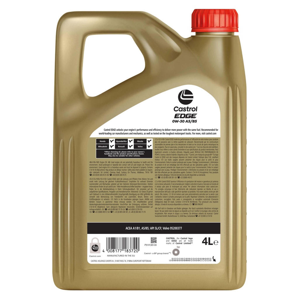 Castrol Edge 0W30 A5/B5 Synthetic Engine Oil