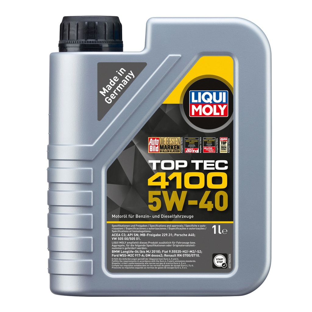 Liqui Moly Top Tec 4100 5W40 Synthetic Technology Engine Oil
