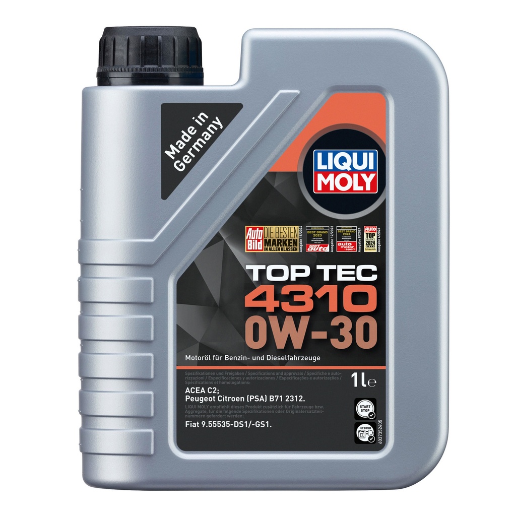 Liqui Moly Top Tec 4310 0W30 Synthetic Technology Engine Oil