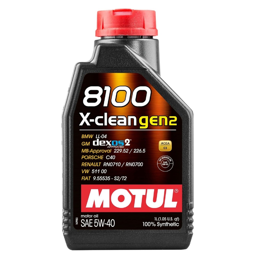 Motul 8100 X-Clean Gen2 5W40 Synthetic Engine Oil
