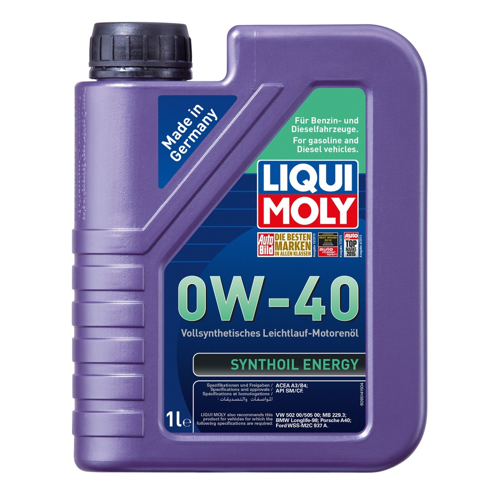 Liqui Moly Synthoil Energy 0W40 Synthetic Engine Oil