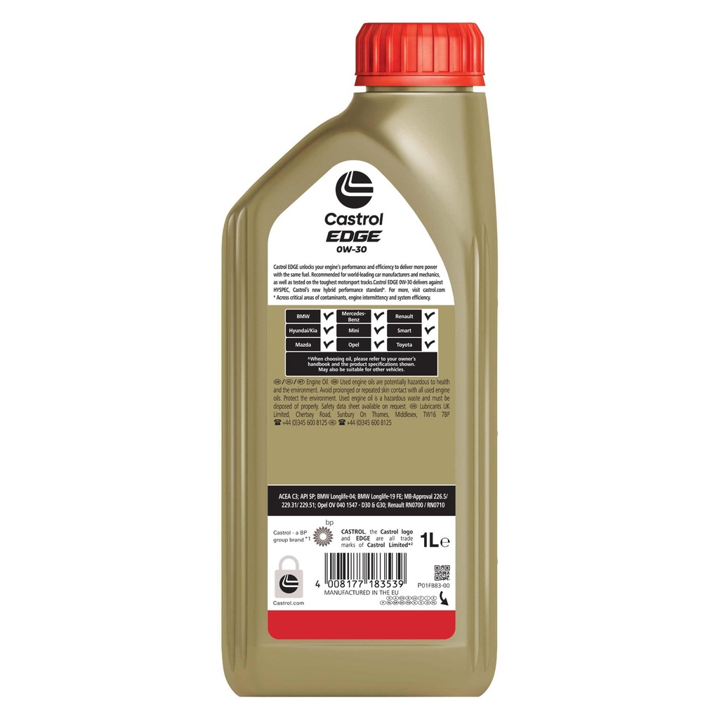 Castrol Edge 0W30 Synthetic Engine Oil