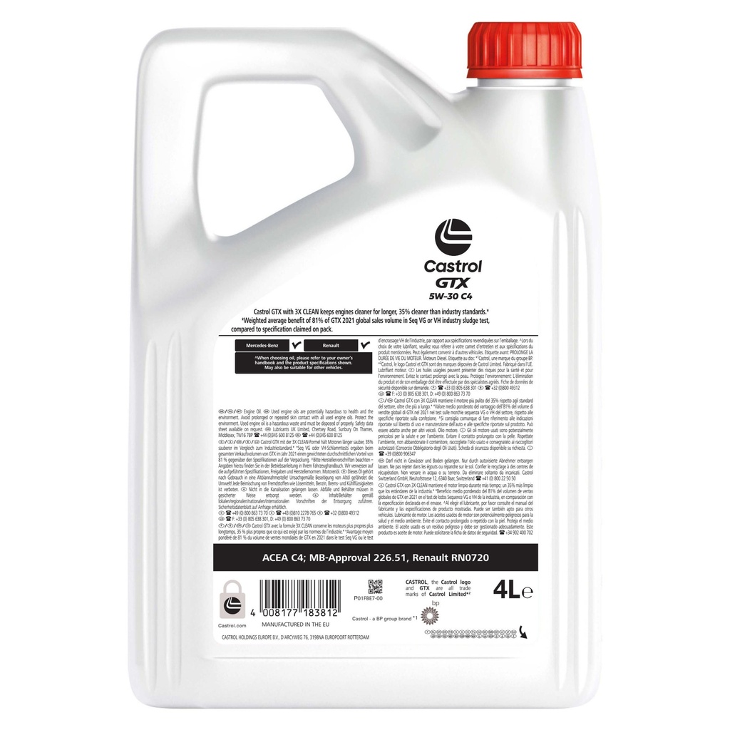 Castrol GTX 5W30 C4 Engine Oil