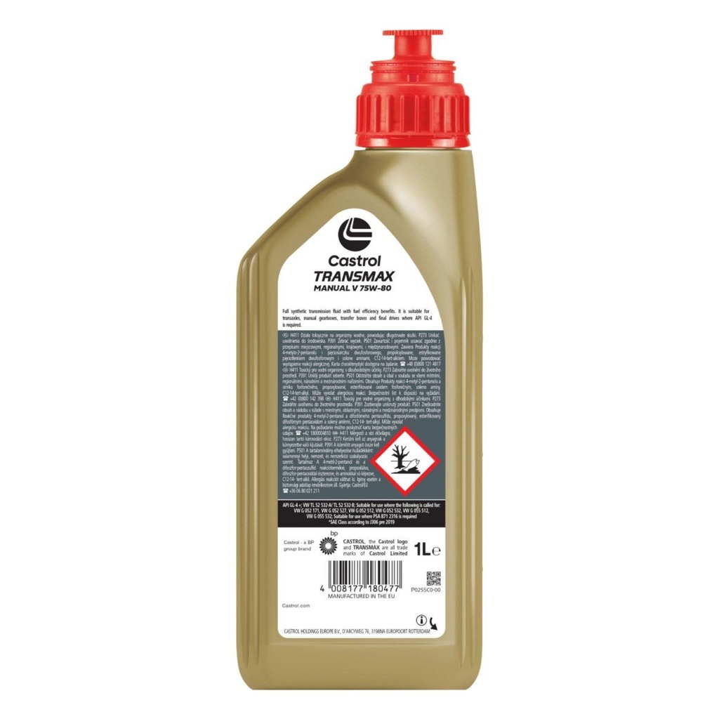 Castrol Transmax Manual V 75W80 Gear Oil