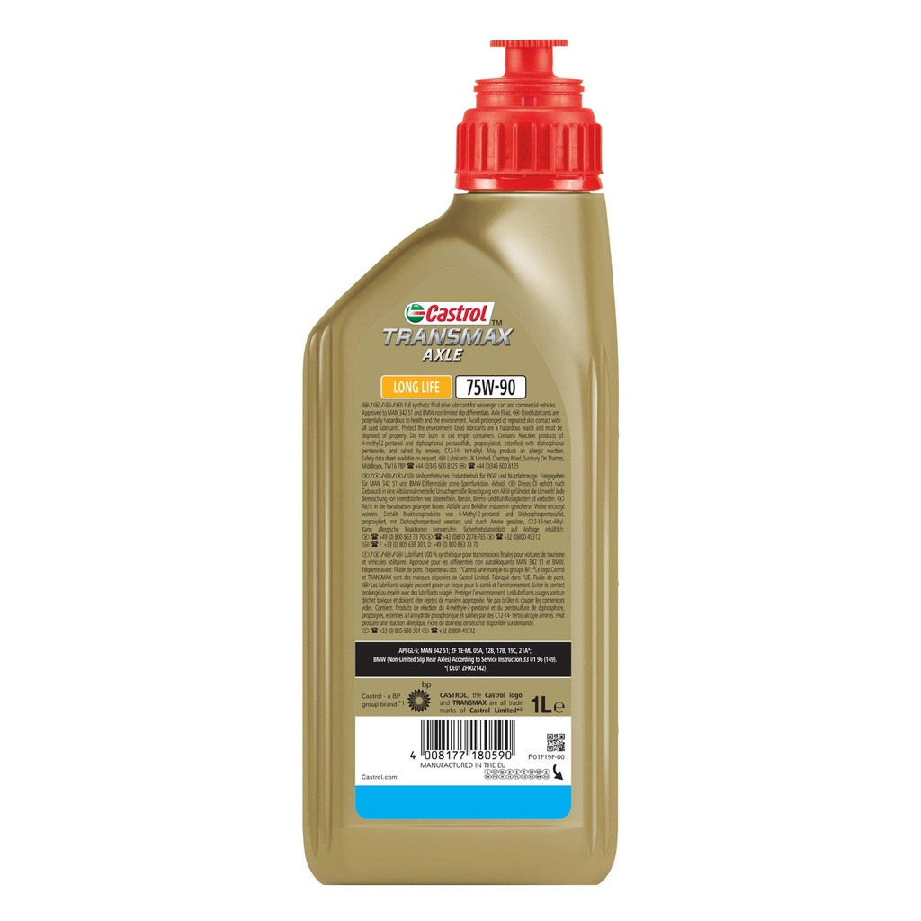 Castrol Transmax Axle Long Life 75W90 Gear Oil