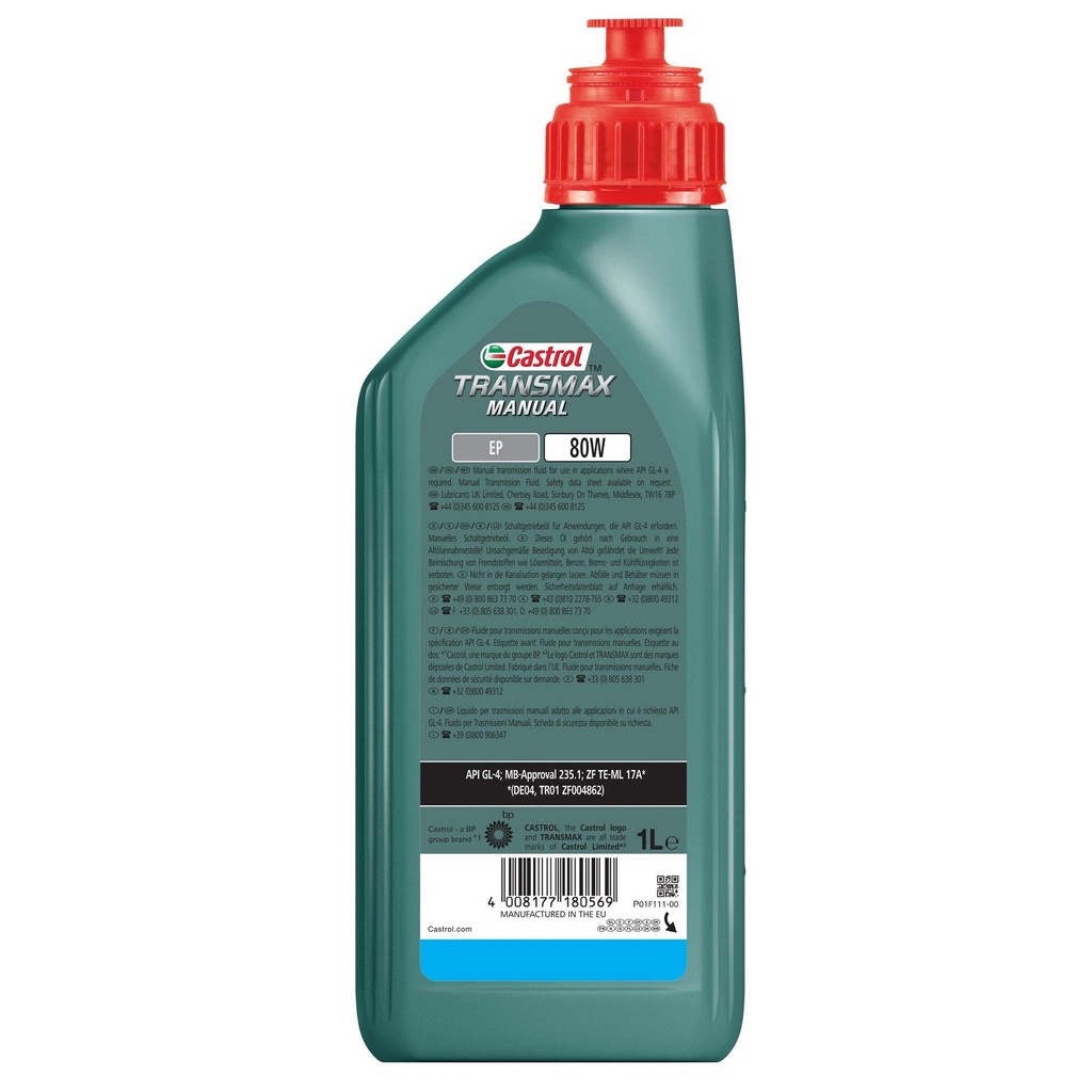 Castrol Transmax Manual EP 80W Gear Oil